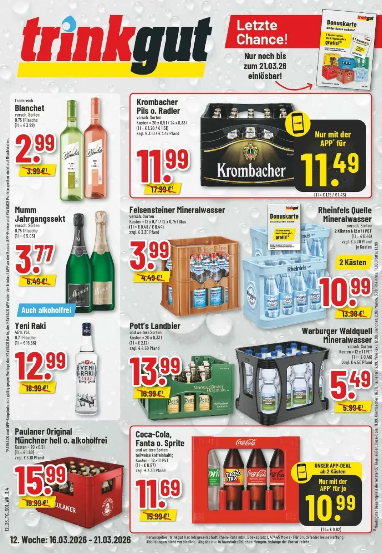 Trinkgut Prospekt 16.03.2026 - 21.03.2026