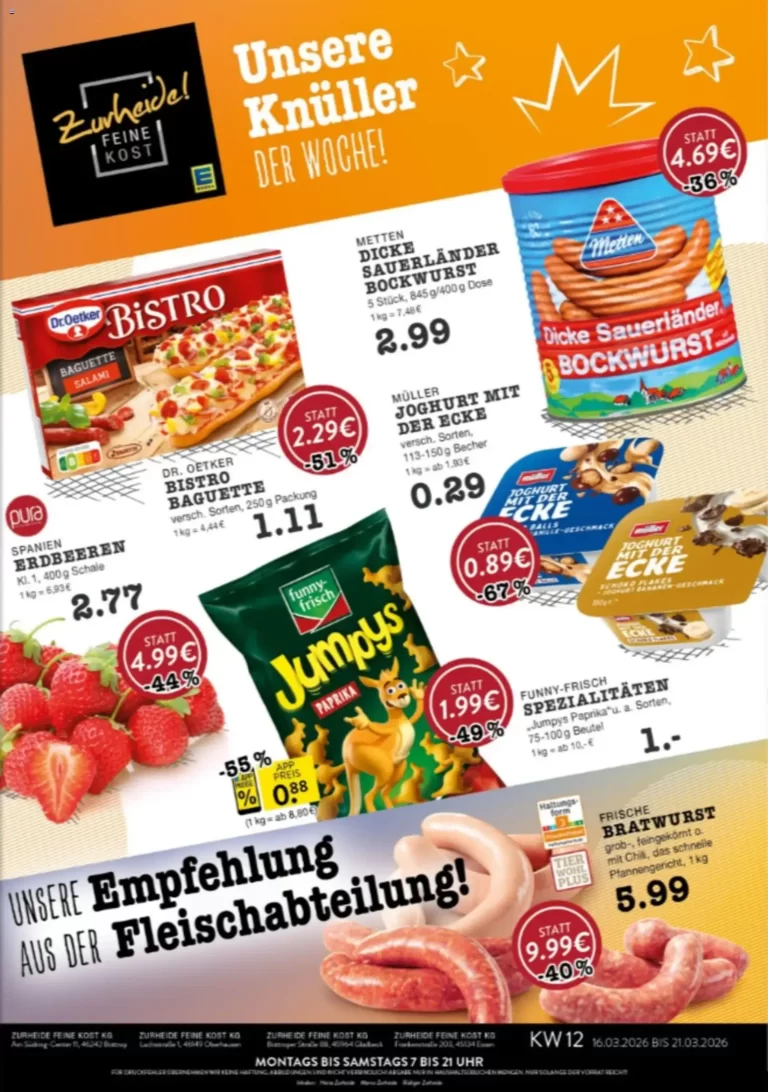 Edeka Zurheide 16.03.2026 bis 21.03.2026