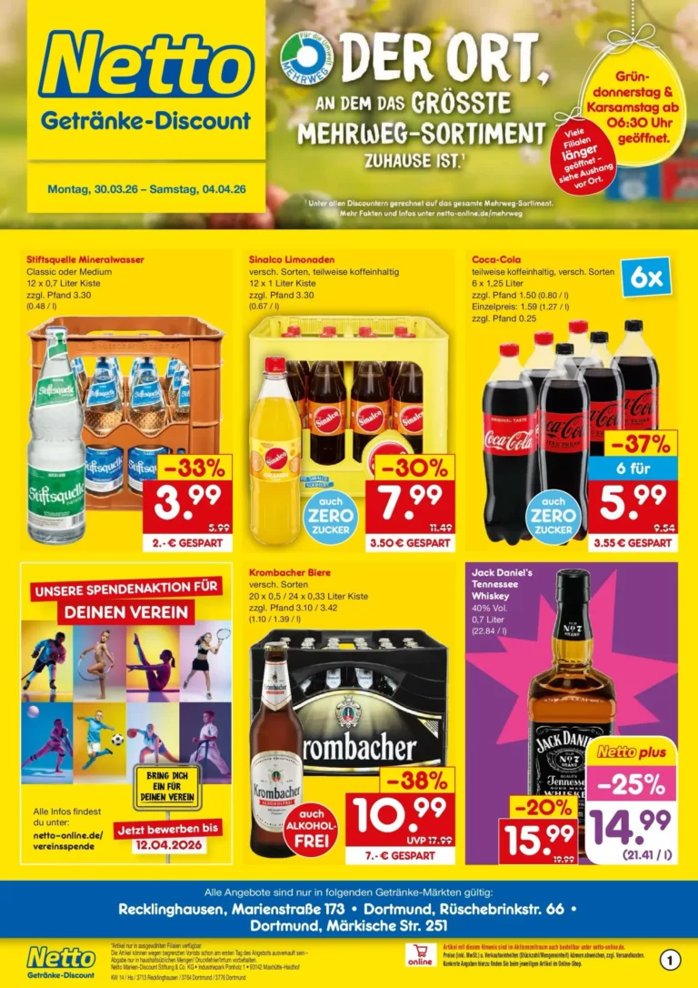 Netto getränke Marken discount 30.03.2026 bis 04.04.2026