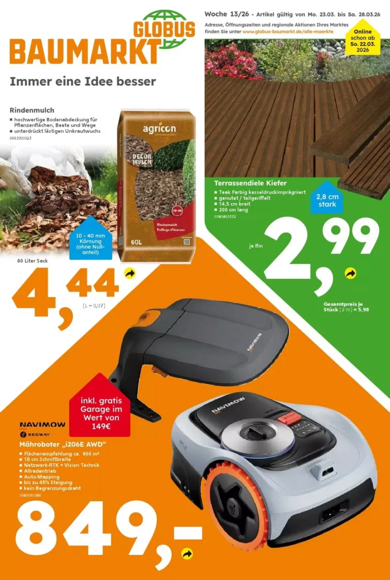 Globus Baumarkt Prospekt 23.03.2026 bis 28.03.2026