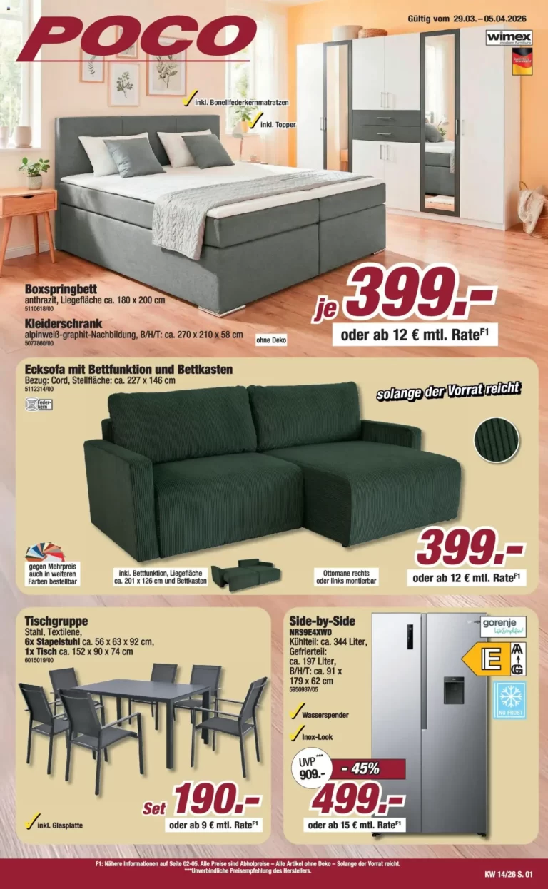 Poco prospekte küche 29.03.2026 bis 05.04.2026