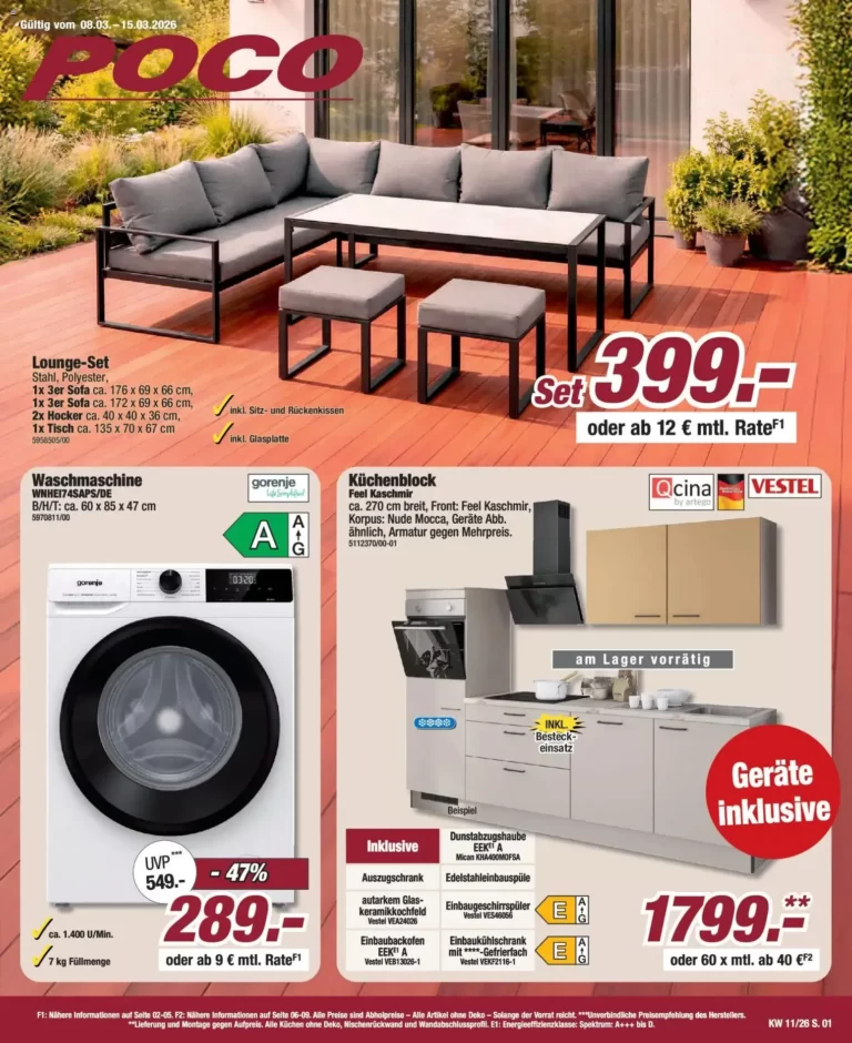 Poco prospekte küche 09.03.2026 bis 15.03.2026