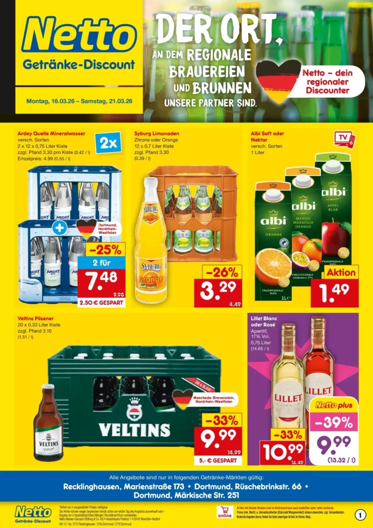 Netto getränke Marken discount 16.03.2026 - 21.03.2026