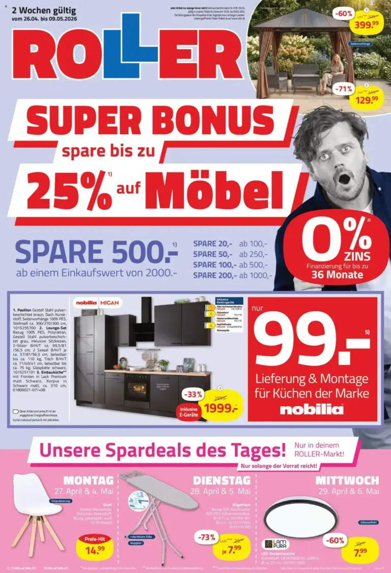 Prospekt Roller 26.04.2026 bis 09.05.2026