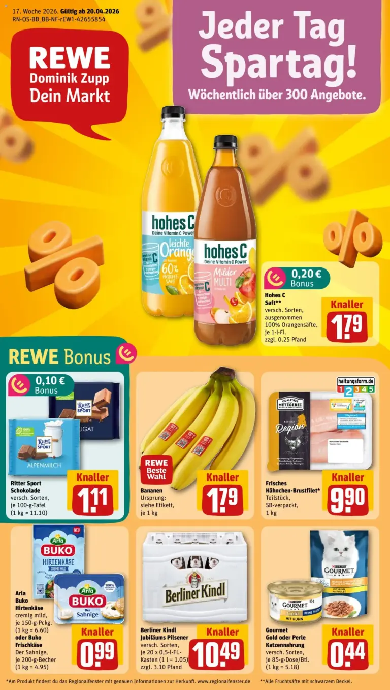 REWE Prospekt ab 20.04.2026 zum Blättern Angebote