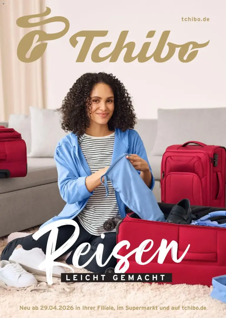 Prospekt Tchibo Reisen leicht gemacht ab 29.04.2026 zum Blättern