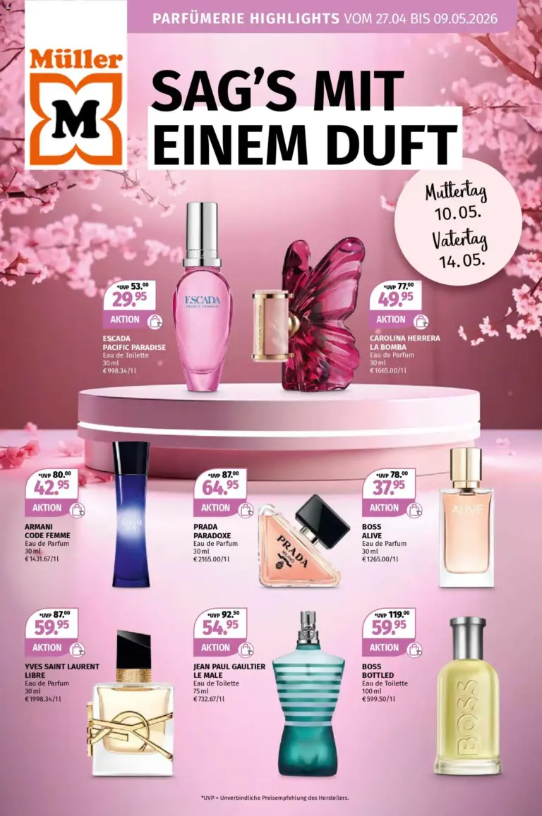 Müller Parfümerie-Highlights ab 27.04.2026 zum Blättern