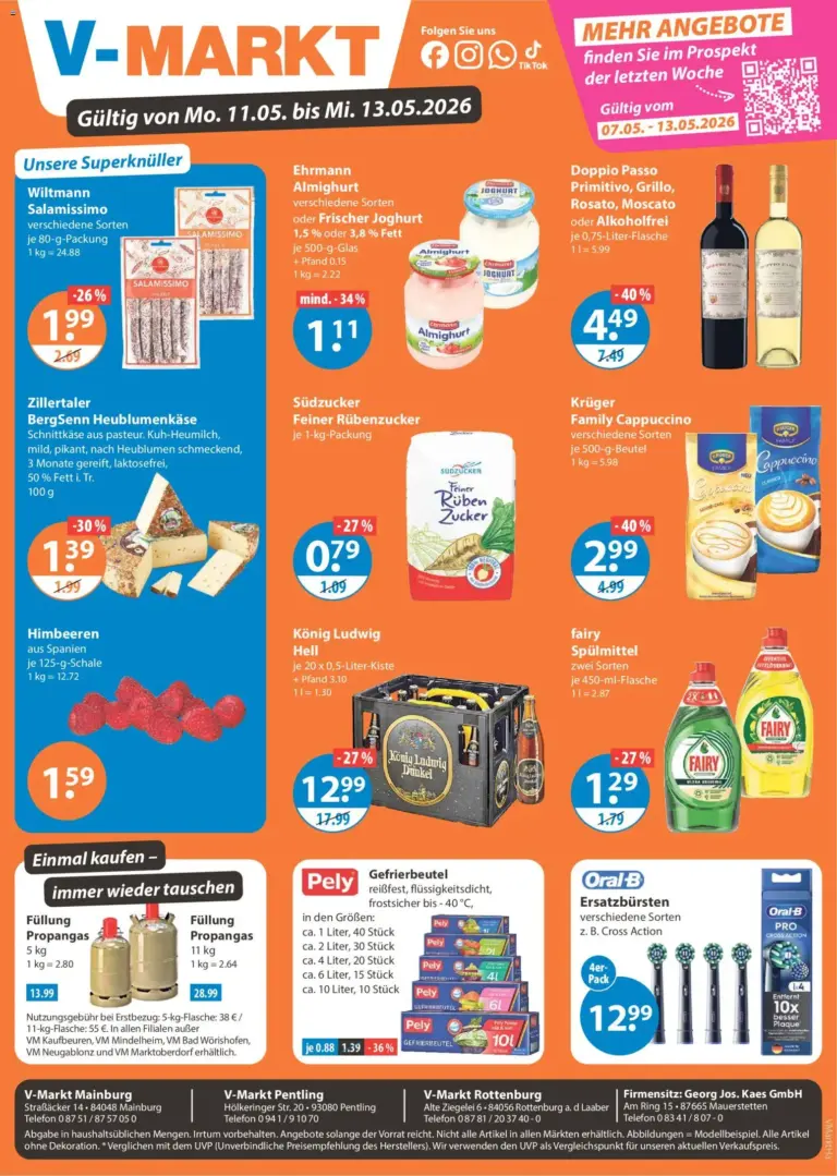 Angebote V-Markt Hallertau / Pberpfalz ab Montag ab 11.05.2026