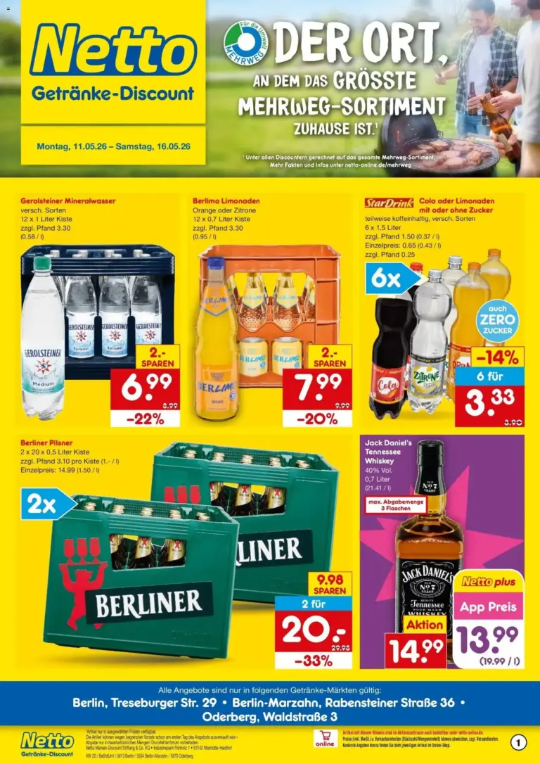 Netto Marken-Discount Prospekt Berlin ab 10.05.2026 Angebote
