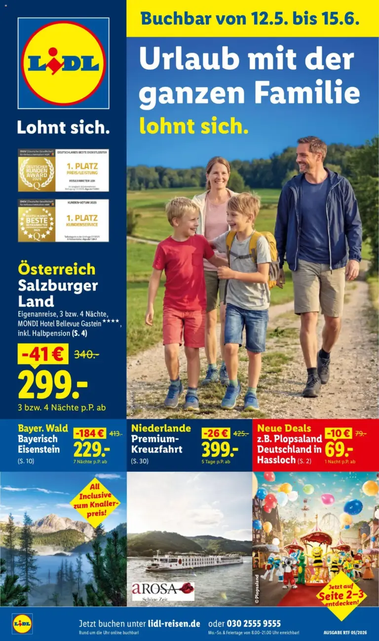 Lidl Reisen Reise-Highlights ab 12.05.2026 zum Blättern