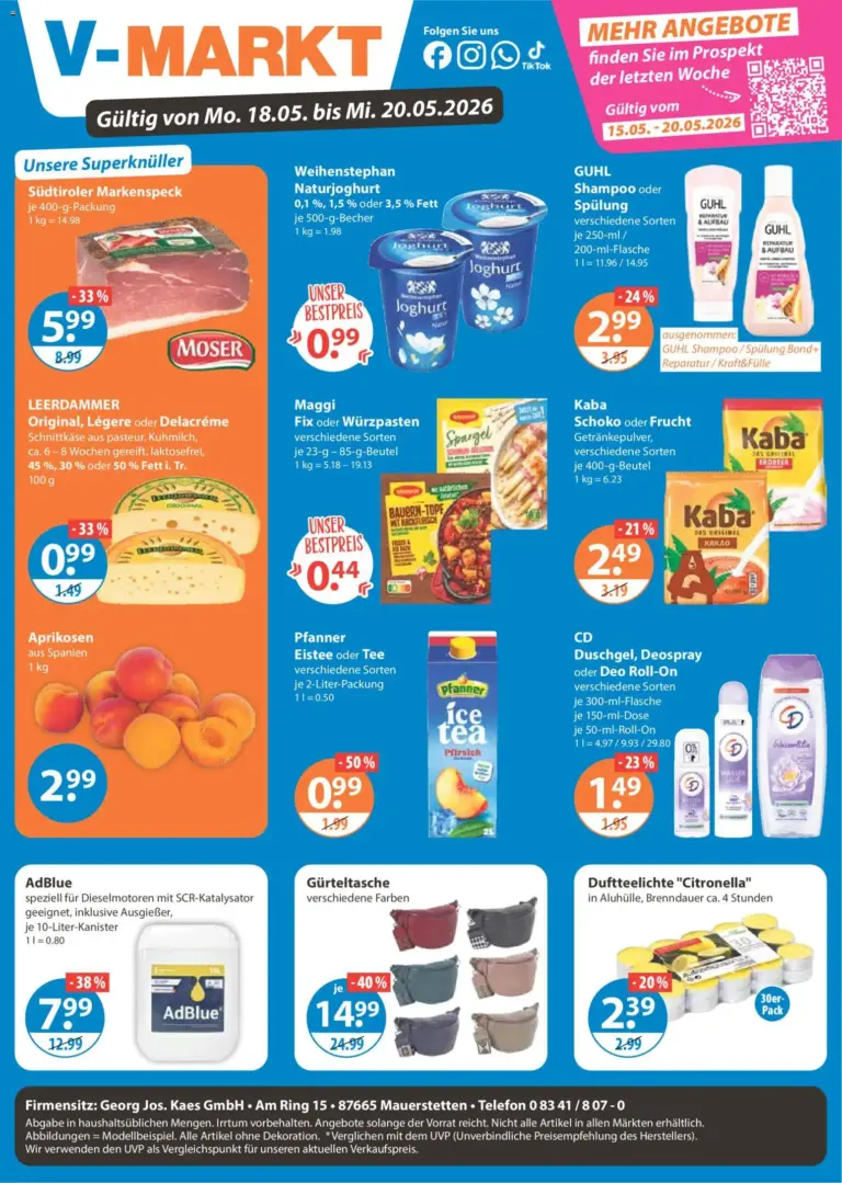 Angebote V-Markt Schwaben / Oberbayern ab Montag ab 18.05.2026