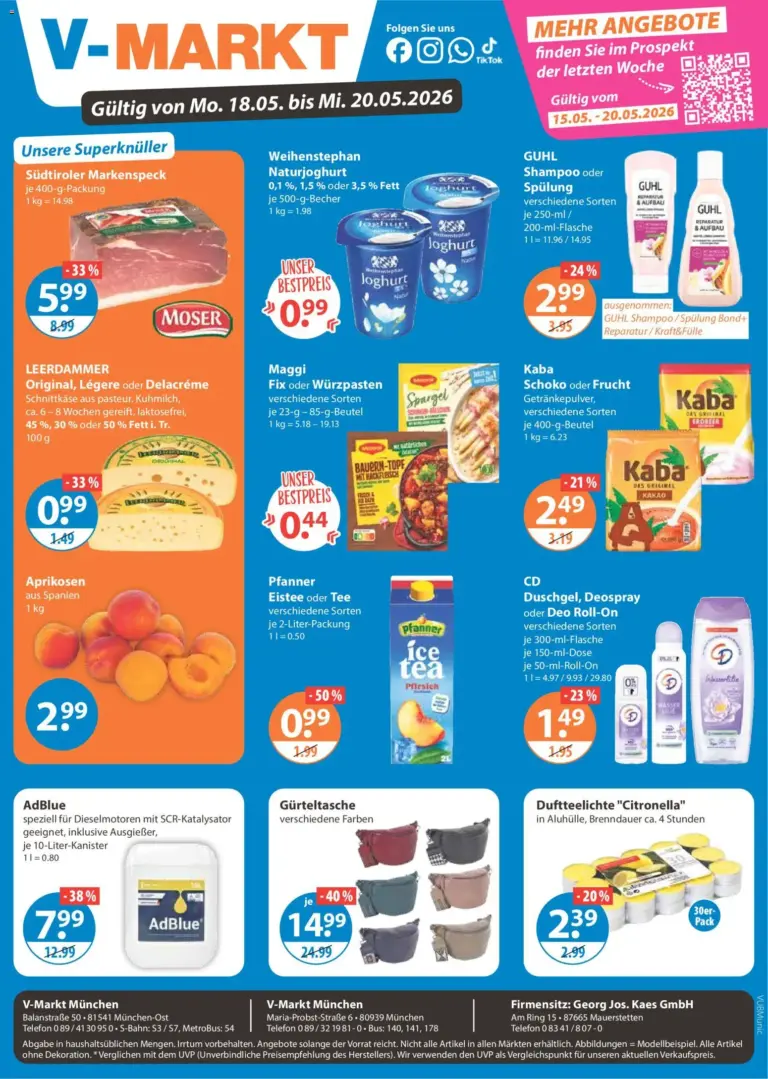Angebote V-Markt München ab Montag ab 18.05.2026