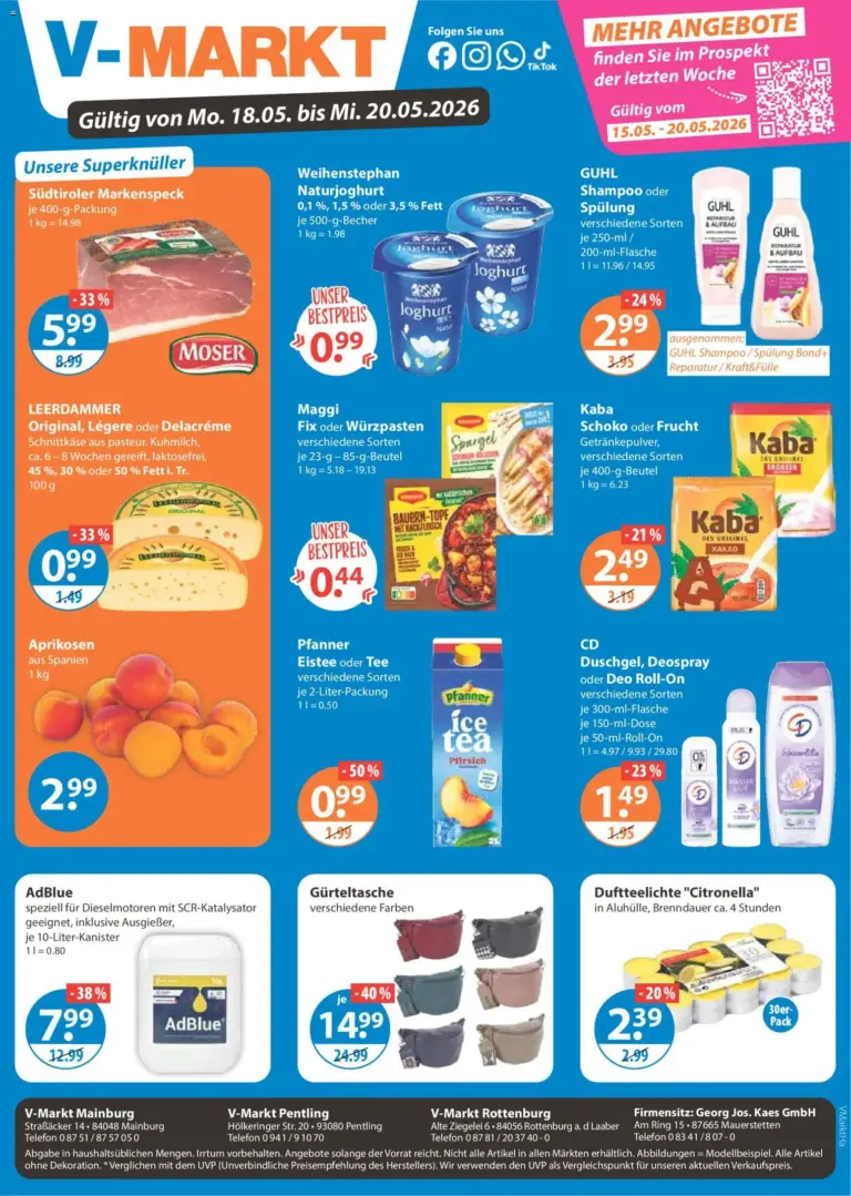Angebote V-Markt Hallertau / Oberpfalz ab Montag ab 18.05.2026