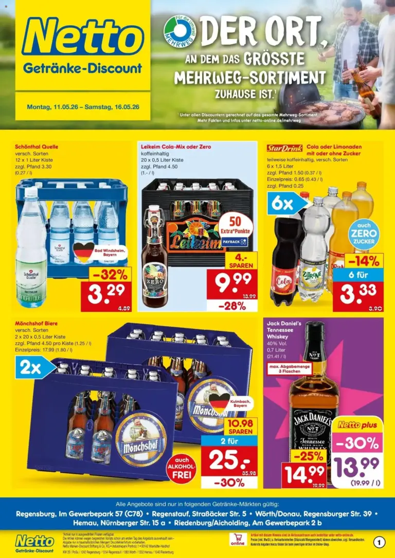 Netto Marken-Discount Prospekt Regenstauf ab 10.05.2026 Angebote
