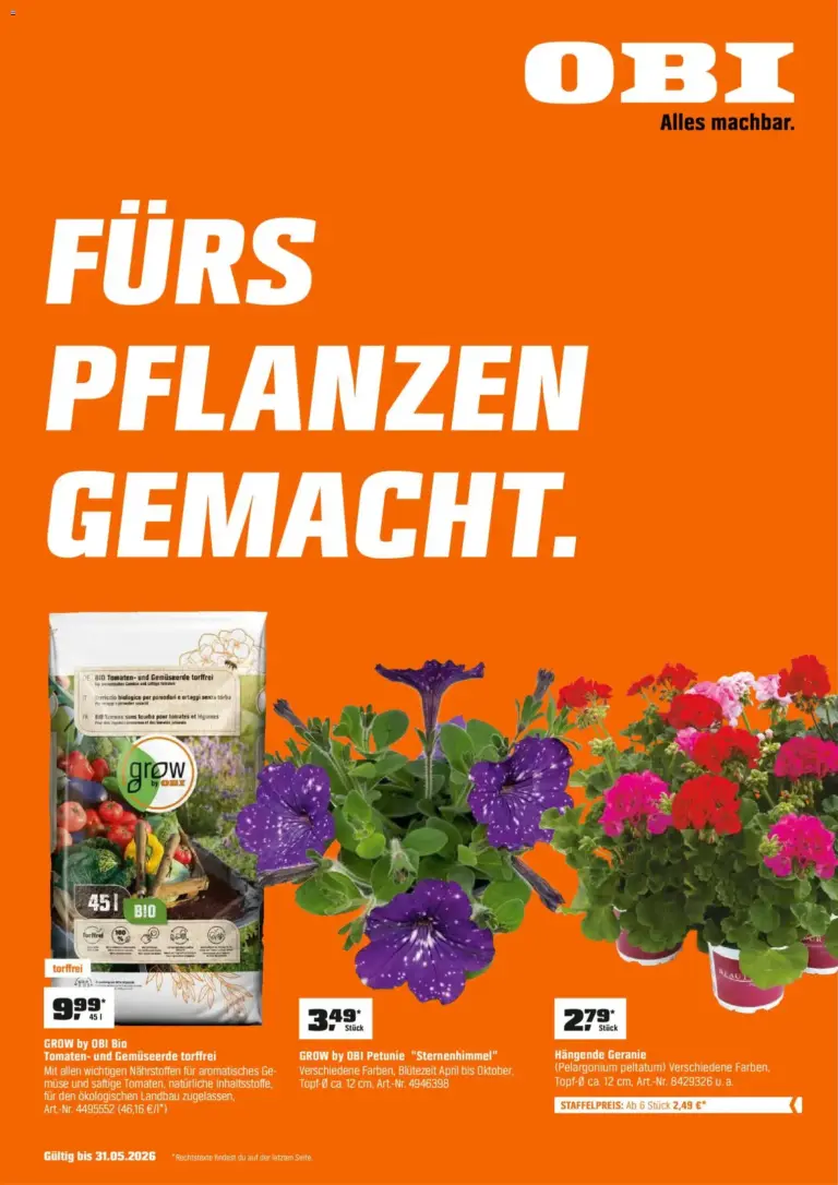 Obi Aktueller Prospekt ab 01.05.2026 zum Blättern