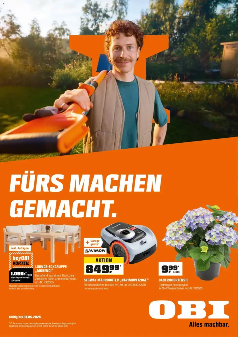 Obi Prospekt ab 01.05.2026 zum Blättern