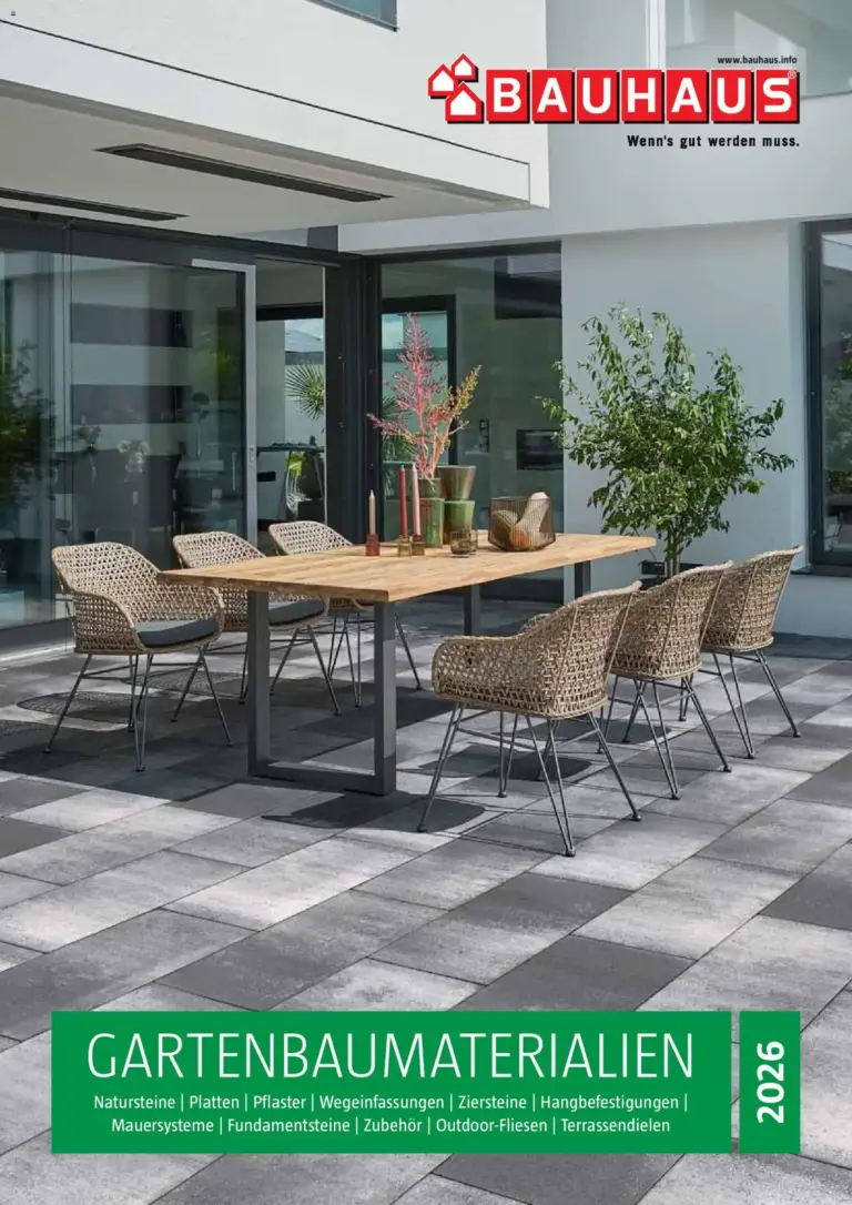 Bauhaus Gartenbaumaterialien 2026 ab 02.03.2026 zum Blättern