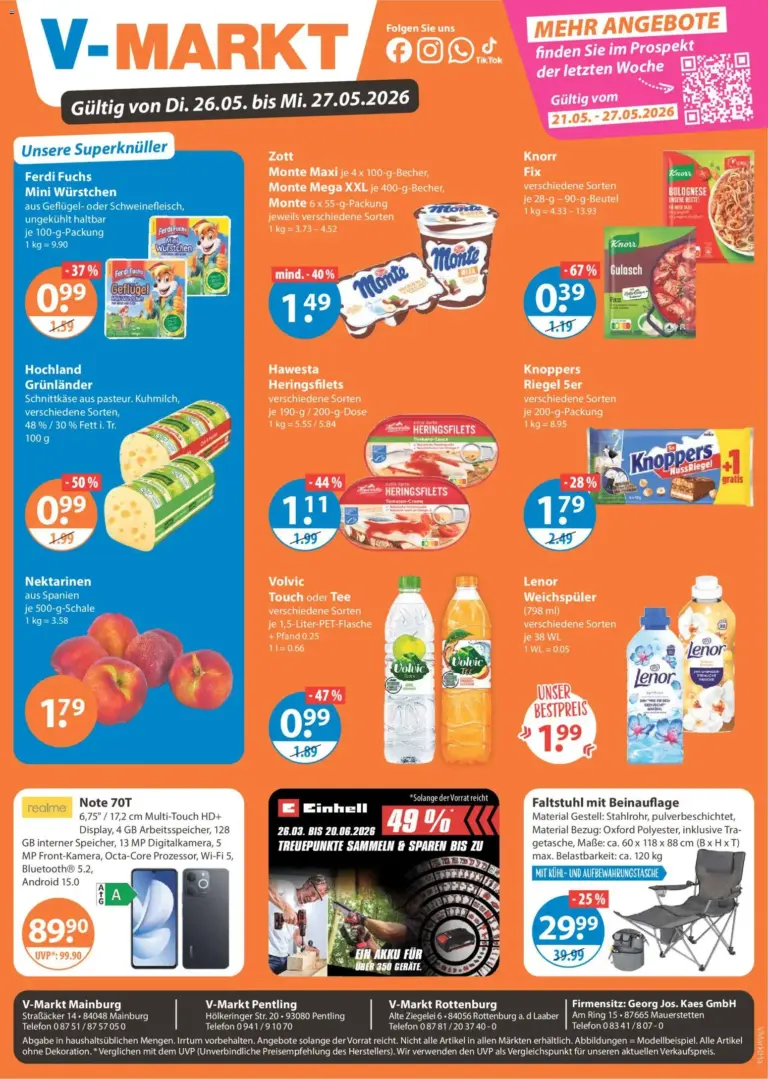 Angebote V-Markt Hallertau / Oberpfalz ab Montag ab 26.05.2026