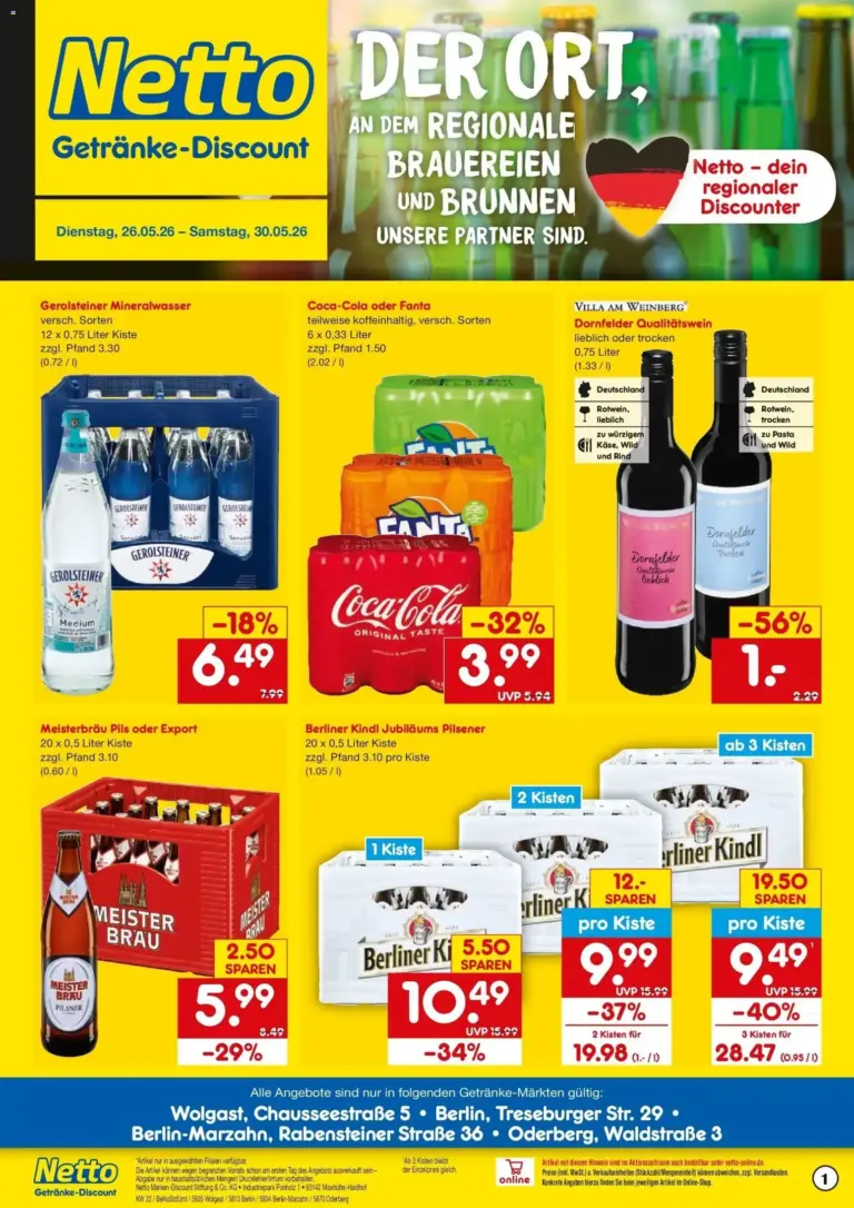 Netto Marken-Discount Prospekt Berlin ab 26.05.2026 Angebote