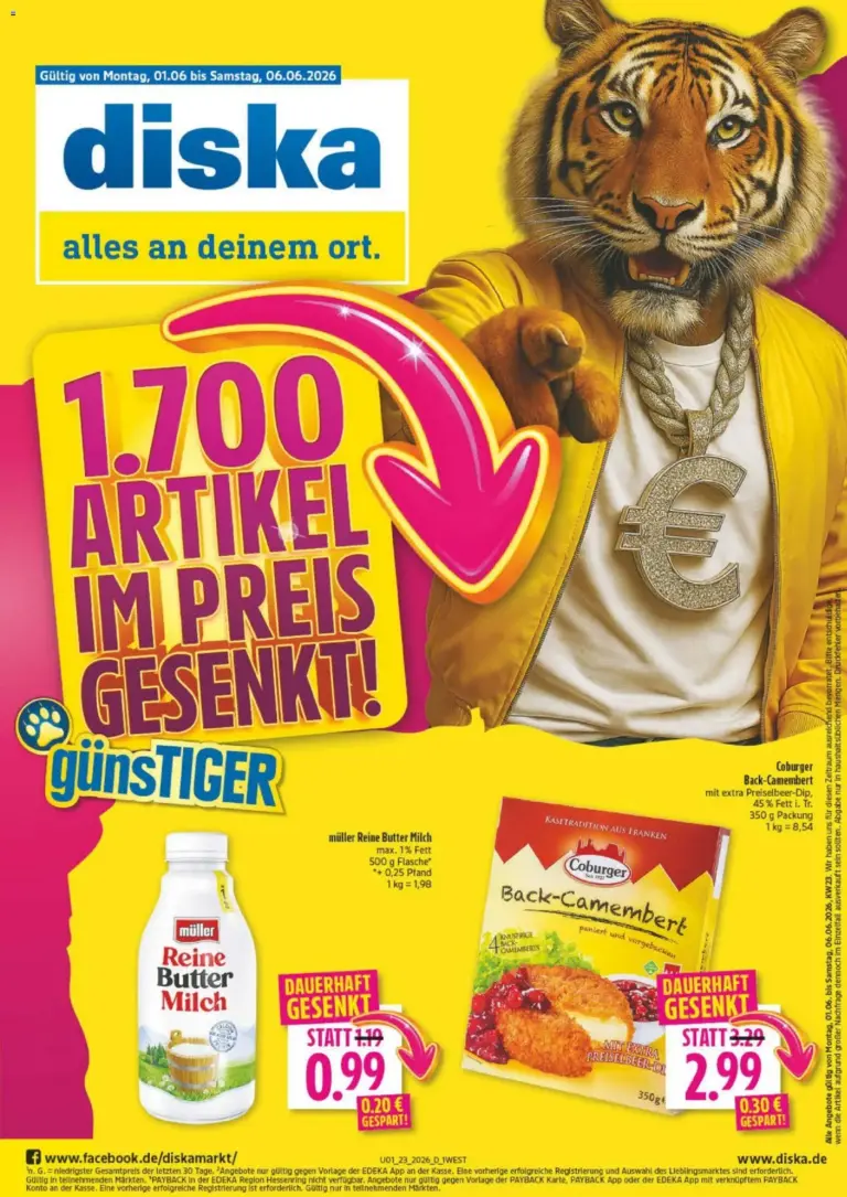 Diska - Diska Angebote Bayern KW23 ab 01.06.2026 zum Blättern