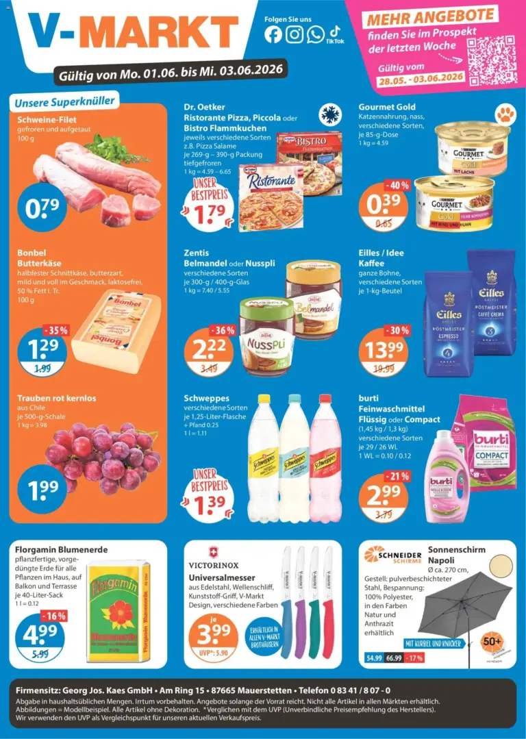 Angebote V-Markt Schwaben / Oberbayern ab Montag ab 01.06.2026