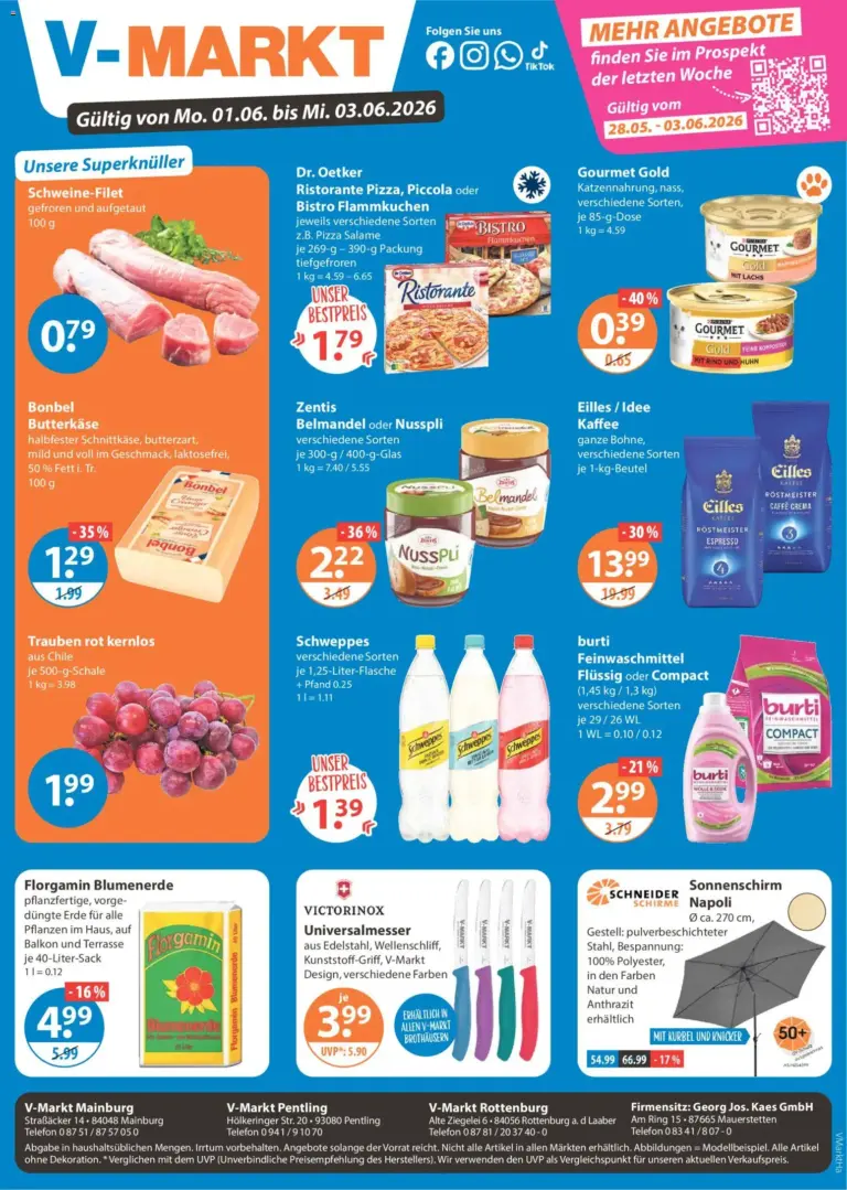 Angebote V-Markt Hallertau / Oberpfalz ab Montag ab 01.06.2026
