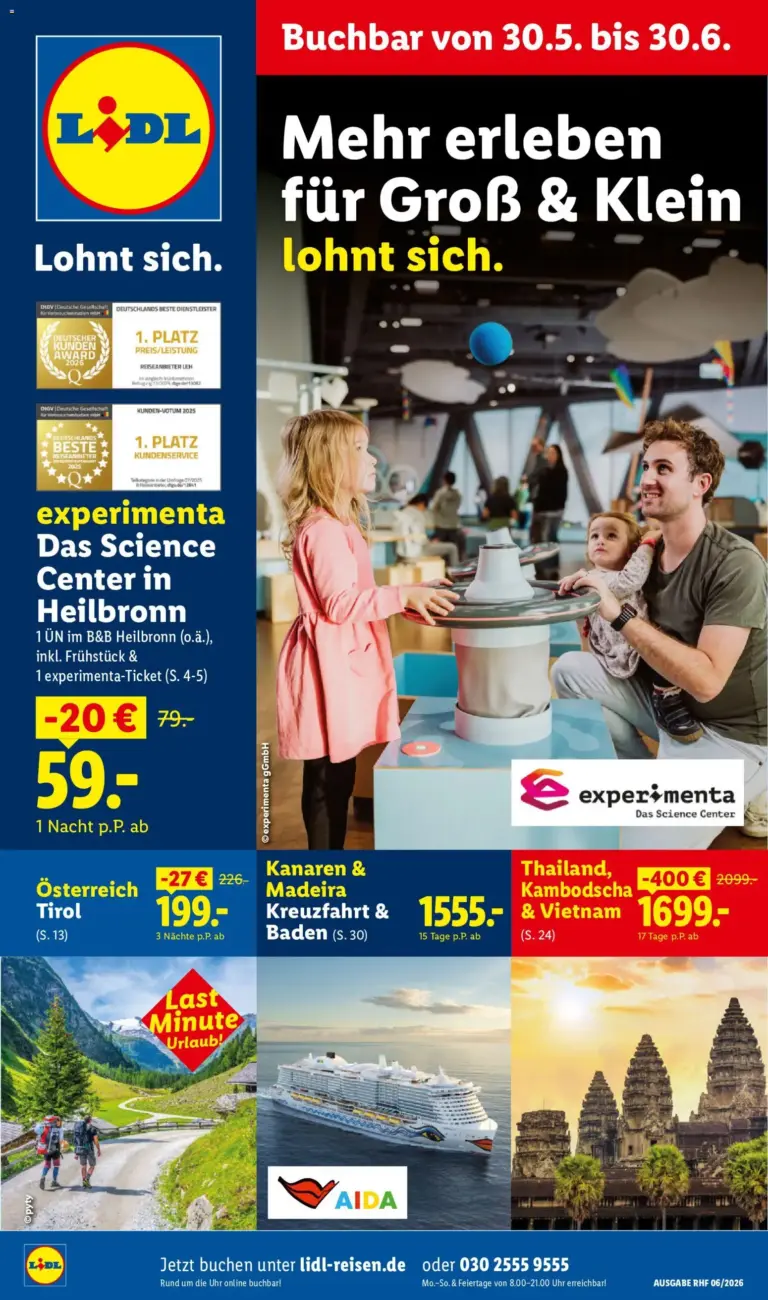 Lidl Reisen Prospekt ab 30.05.2026 zum Blättern
