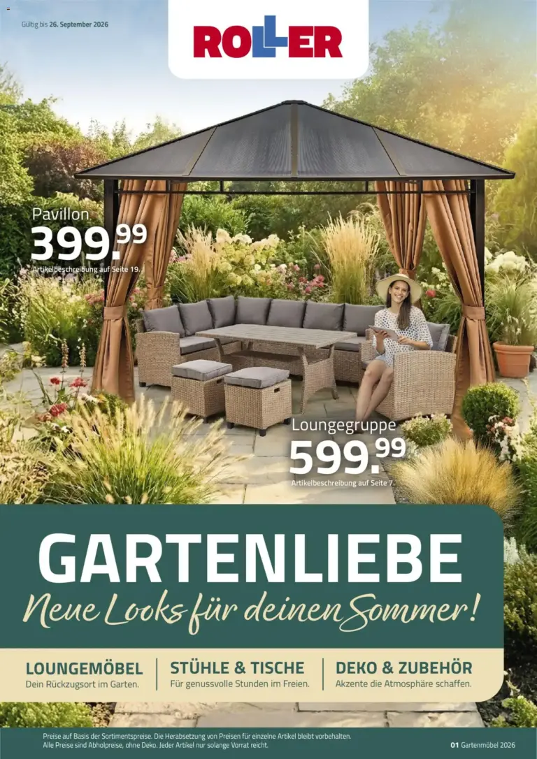 Roller Garten looks ab 23.02.2026 zum Blättern