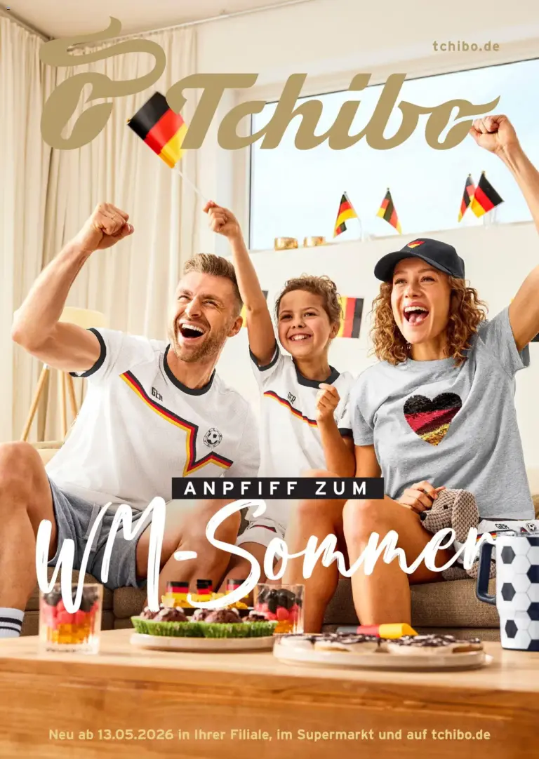 Prospekt Tchibo Anpfiff zum WM-Sommer ab 13.05.2026 zum Blättern