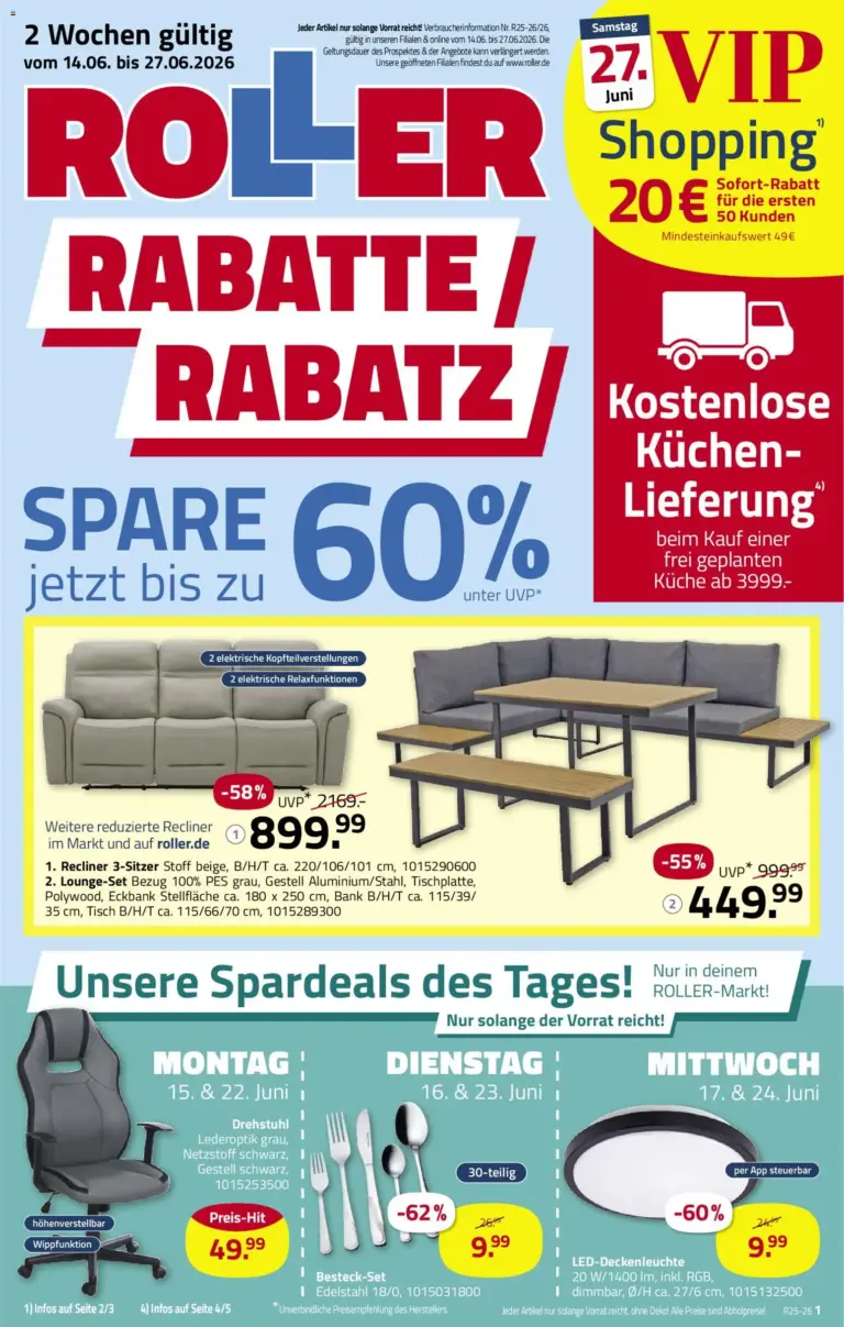 Roller Prospekt ab 14.06.2026 zum Blättern