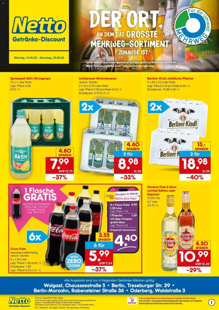 Netto Marken-Discount Prospekt Berlin ab 15.06.2026 Angebote