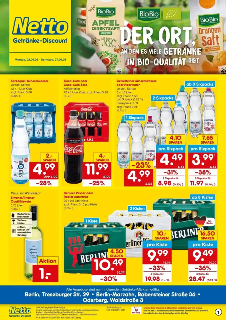 Netto Marken-Discount Prospekt Berlin ab 22.06.2026 Angebote