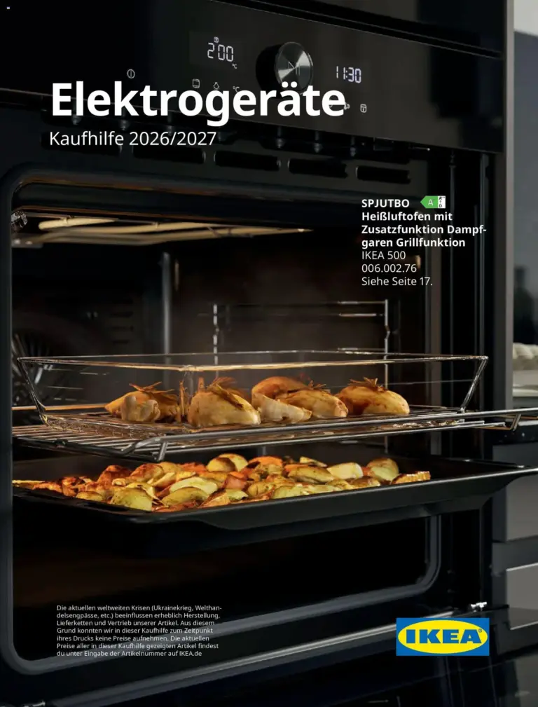 Ikea Elektrogeräte ab 19.06.2026 zum Blättern