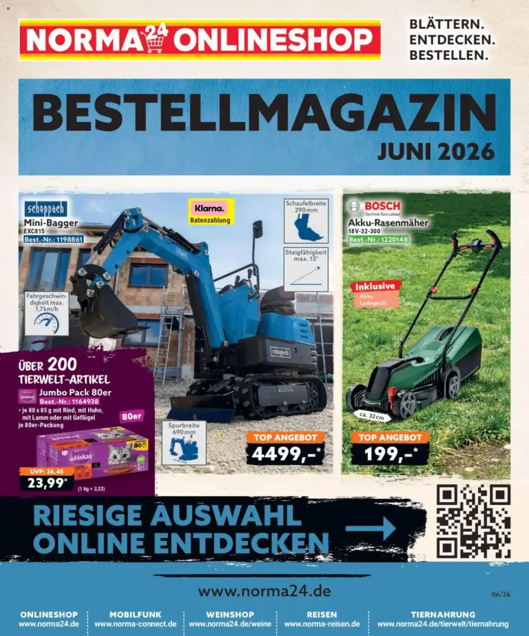 Norma Bestellmagazin Juni 2026 ab 01.06.2026 zum blättern Angebote