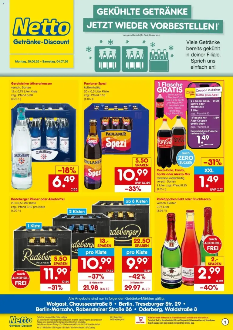 Netto Marken-Discount Prospekt Berlin ab 29.06.2026 Angebote