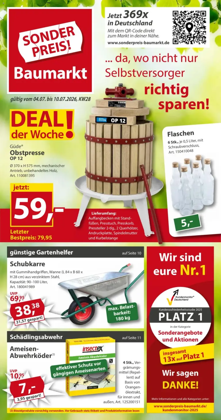 Sonderpreis Baumarkt Prospekt ab 04.07.2026 zum Blättern
