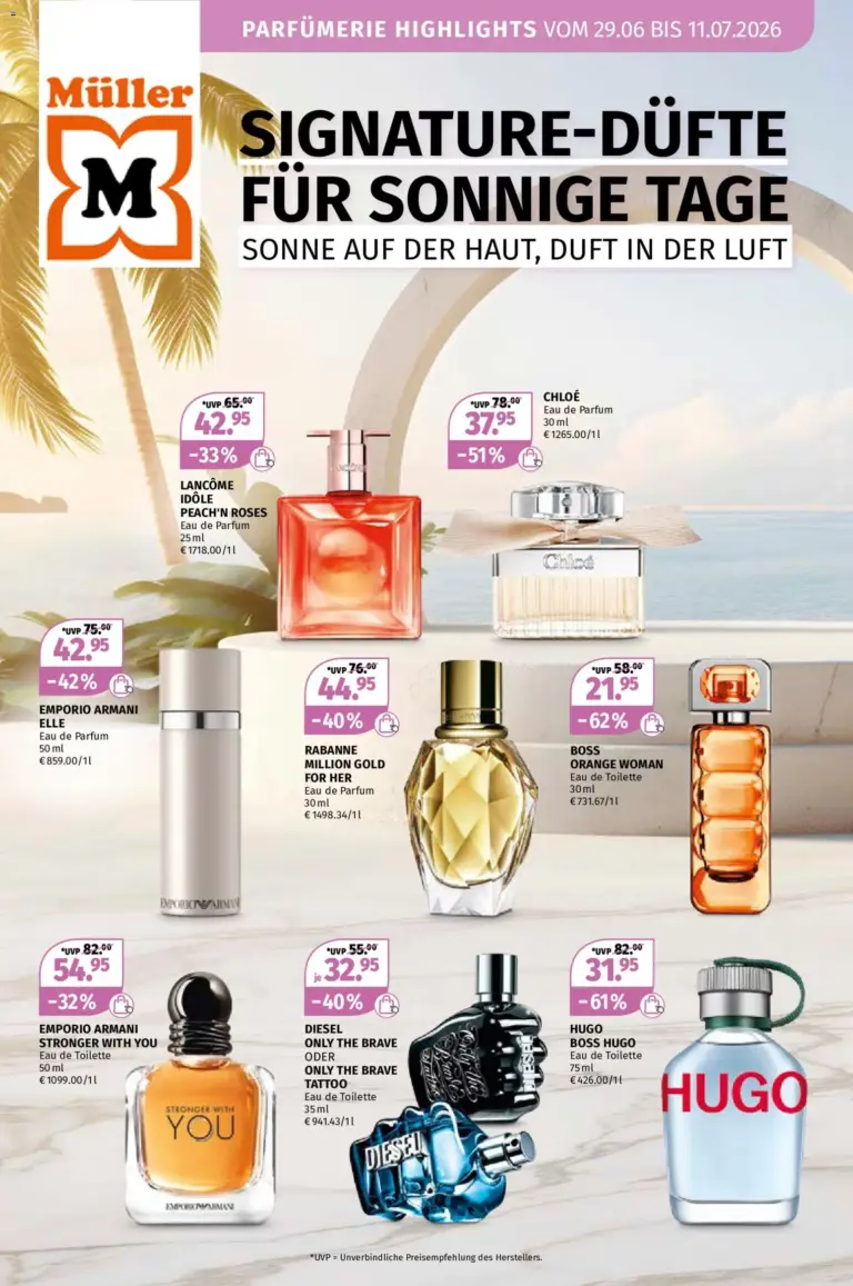 Müller Parfümerie-Highlights ab 29.06.2026 zum Blättern