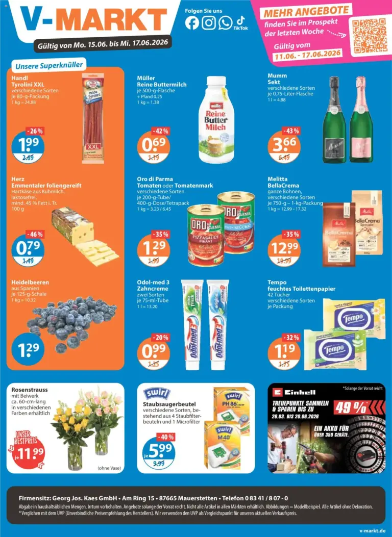 Angebote V-Markt Schwaben / Oberbayern ab Montag ab 15.06.2026