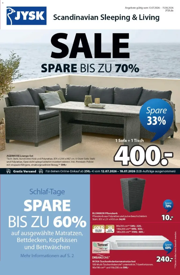 Prospekt JYSK ab 12.07.2026 zum Blättern