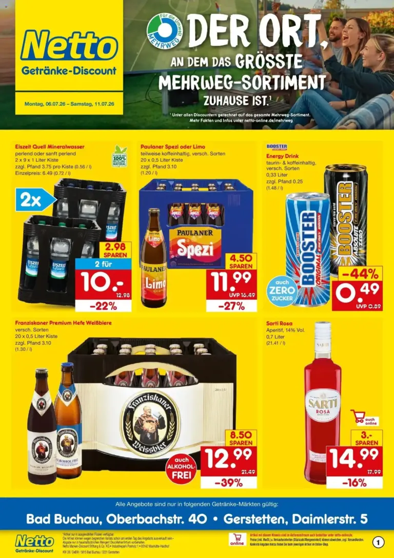 Netto Marken-Discount - Netto Getränkeangebote ab 05.07.2026 Angebote