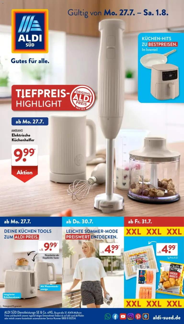 Aldi Süd Prospekt ab 27.07.2026 zum Blättern