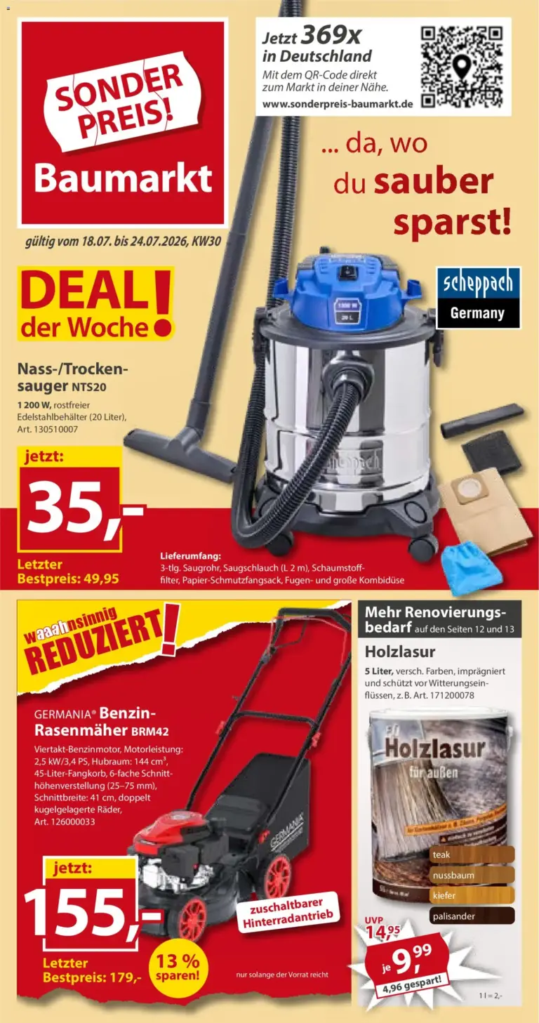 Sonderpreis Baumarkt Prospekt ab 18.07.2026 zum Blättern