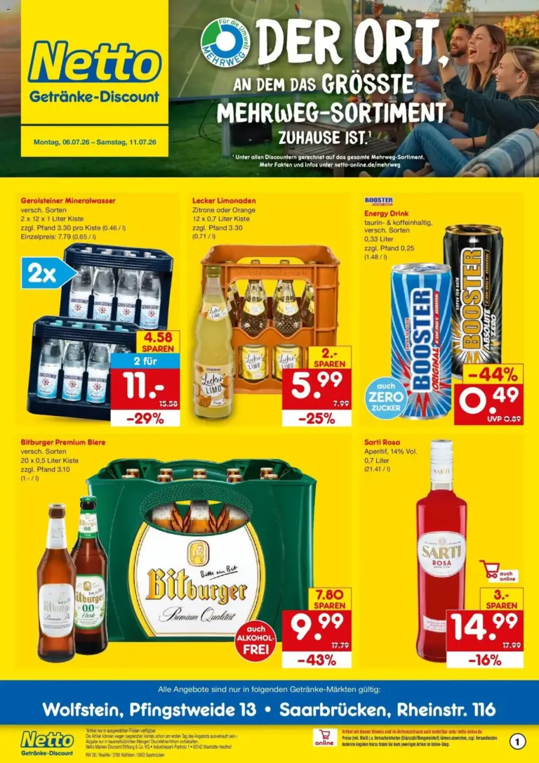 Netto Marken-Discount - Netto Getränkeangebote ab 05.07.2026 Angebote