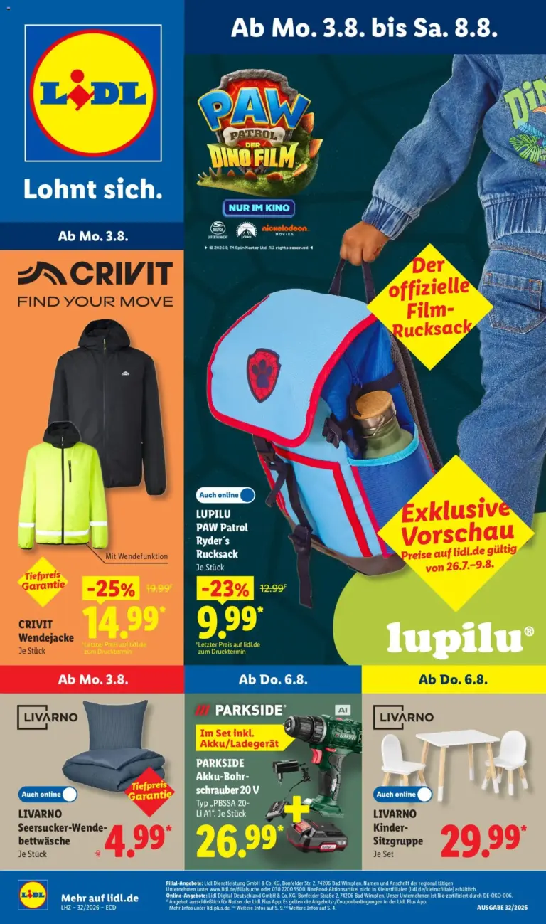Lidl Angebot der Woche ab 03.08.2026 zum Blättern Angebote