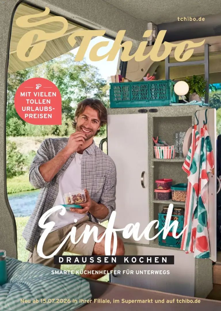 Prospekt Tchibo Einfach draußen kochen ab 15.07.2026 zum Blättern