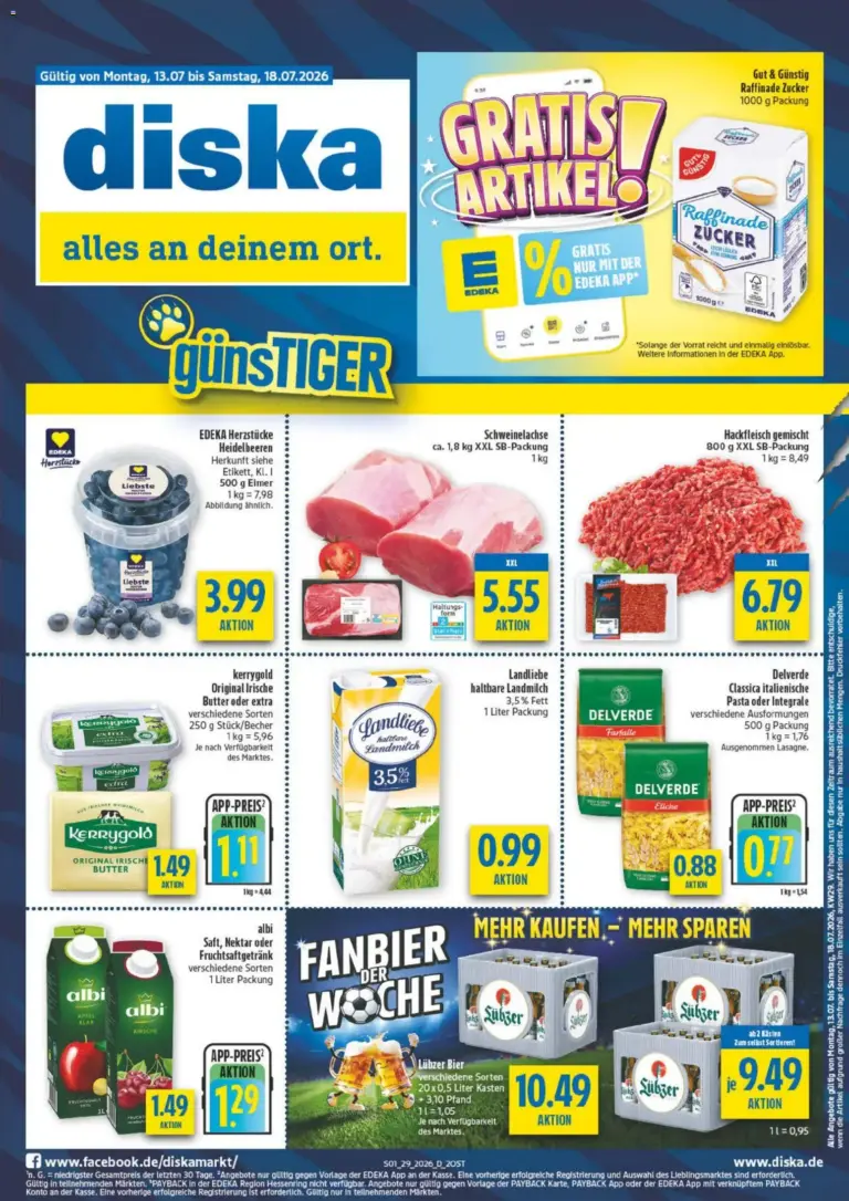 Diska Prospekt ab 13.07.2026 zum Blättern