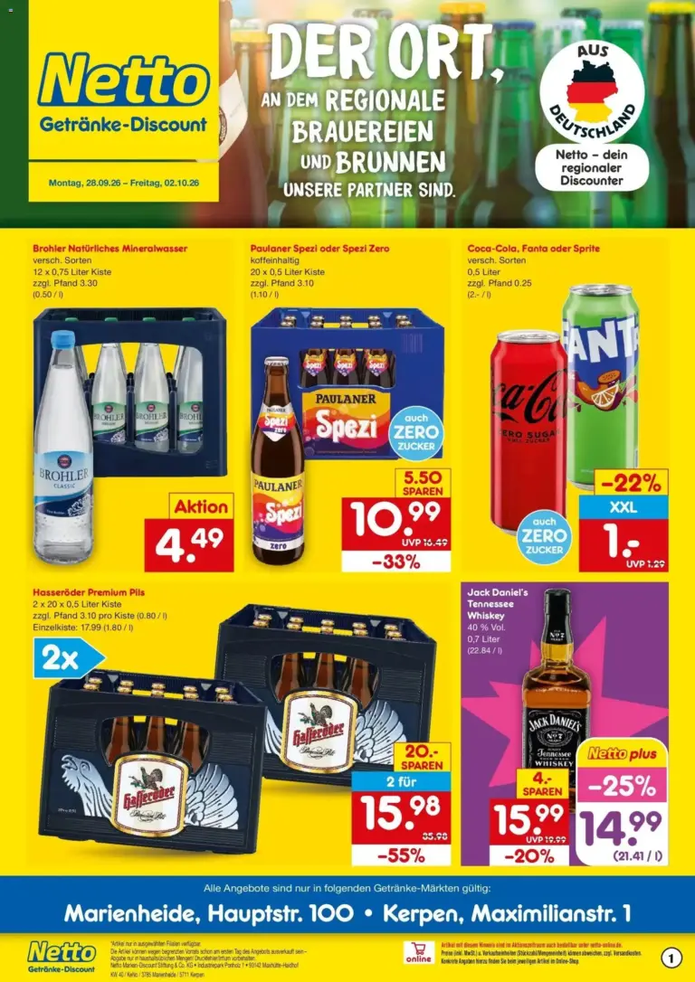 Netto Marken-Discount Prospekt Kerpen ab 28.09.2026 Angebote