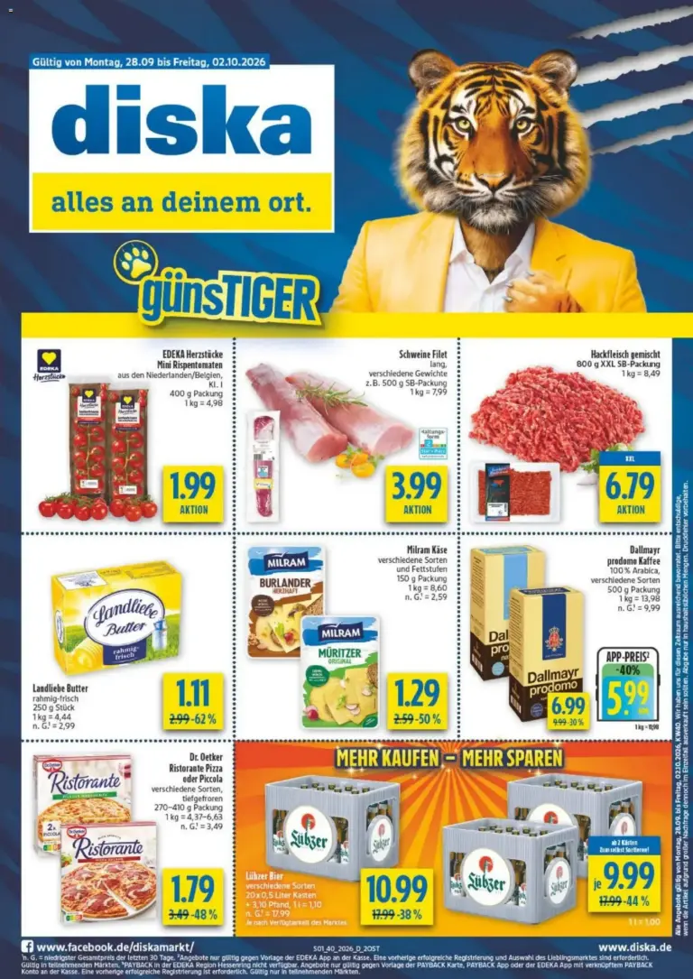 Diska Prospekt zum Blättern vom 28.09.2026 bis 02.10.2026