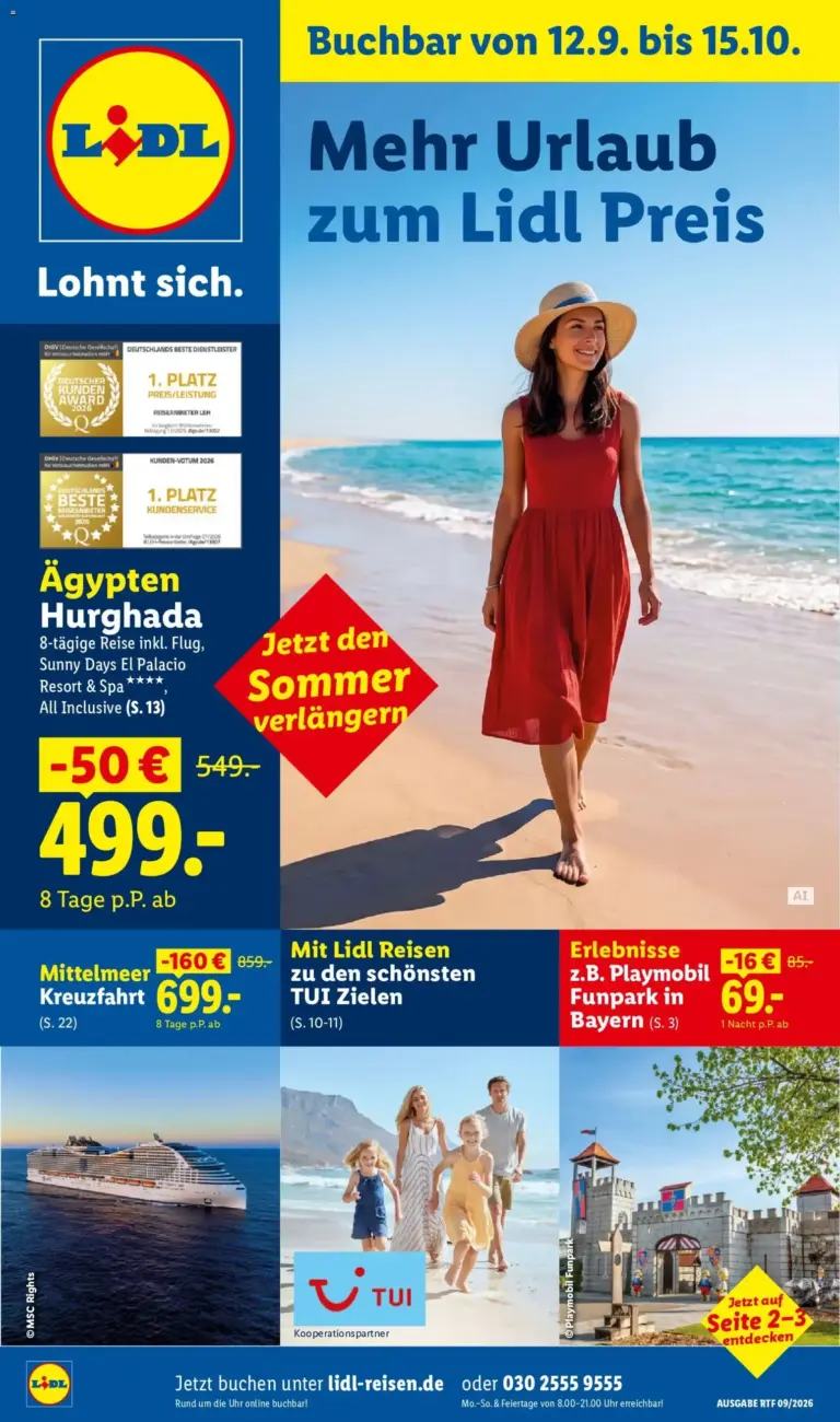 Lidl Reisen Prospekt zum Blättern vom 12.09.2026 bis 15.10.2026