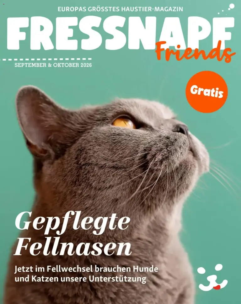 Fressnapf Friends Magazin zum Blättern vom 01.09.2026 bis 31.10.2026